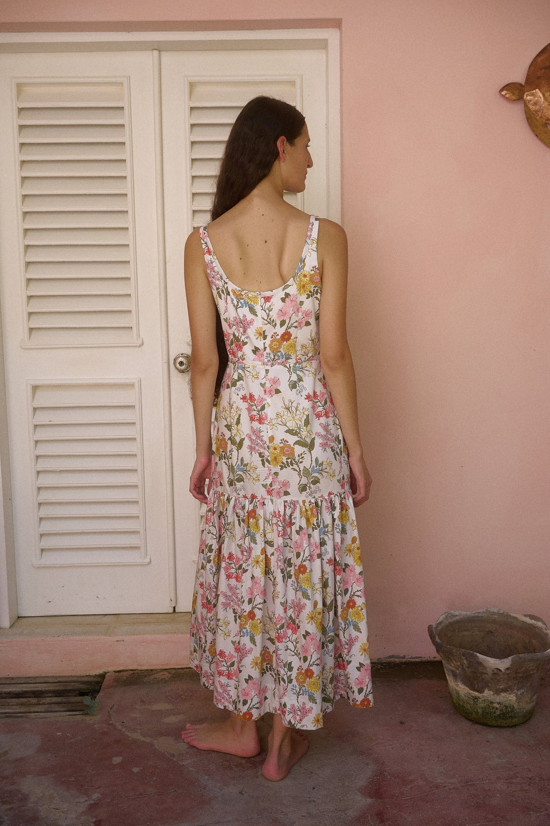 Coco Shop Dress Double Drawstring Dress in Multi Floral