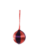 Cody Foster & Co Ornament Dark Pink / Purple Small Striped Thread Bauble Ornament