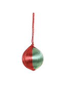 Cody Foster & Co Ornament Green / Dark Pink Small Striped Thread Bauble Ornament