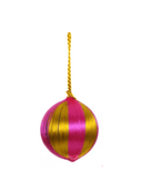 Cody Foster & Co Ornament Multi Large Striped Thread Bauble Ornament