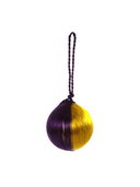 Cody Foster & Co Ornament Mustard / Purple Small Striped Thread Bauble Ornament