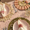 Coro Cora Decorative Fan Frilly Hand Fan in Pink