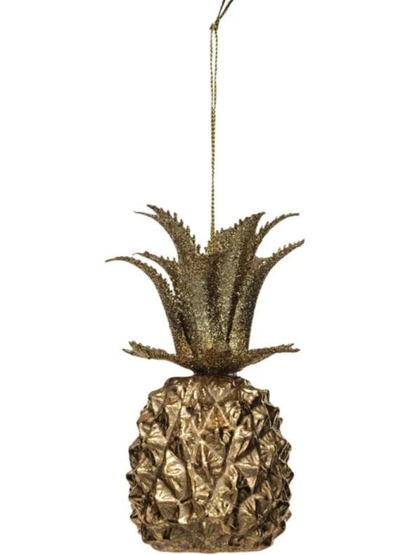 Creative Co-Op Ornament Gold Pineapple Ornament