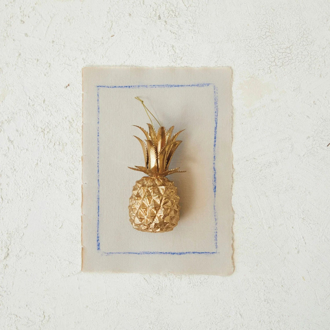 Creative Co-Op Ornament Gold Pineapple Ornament