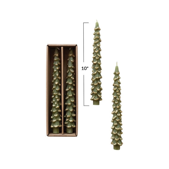 Creative Co-Op Ornament Tree Shaped Tapers