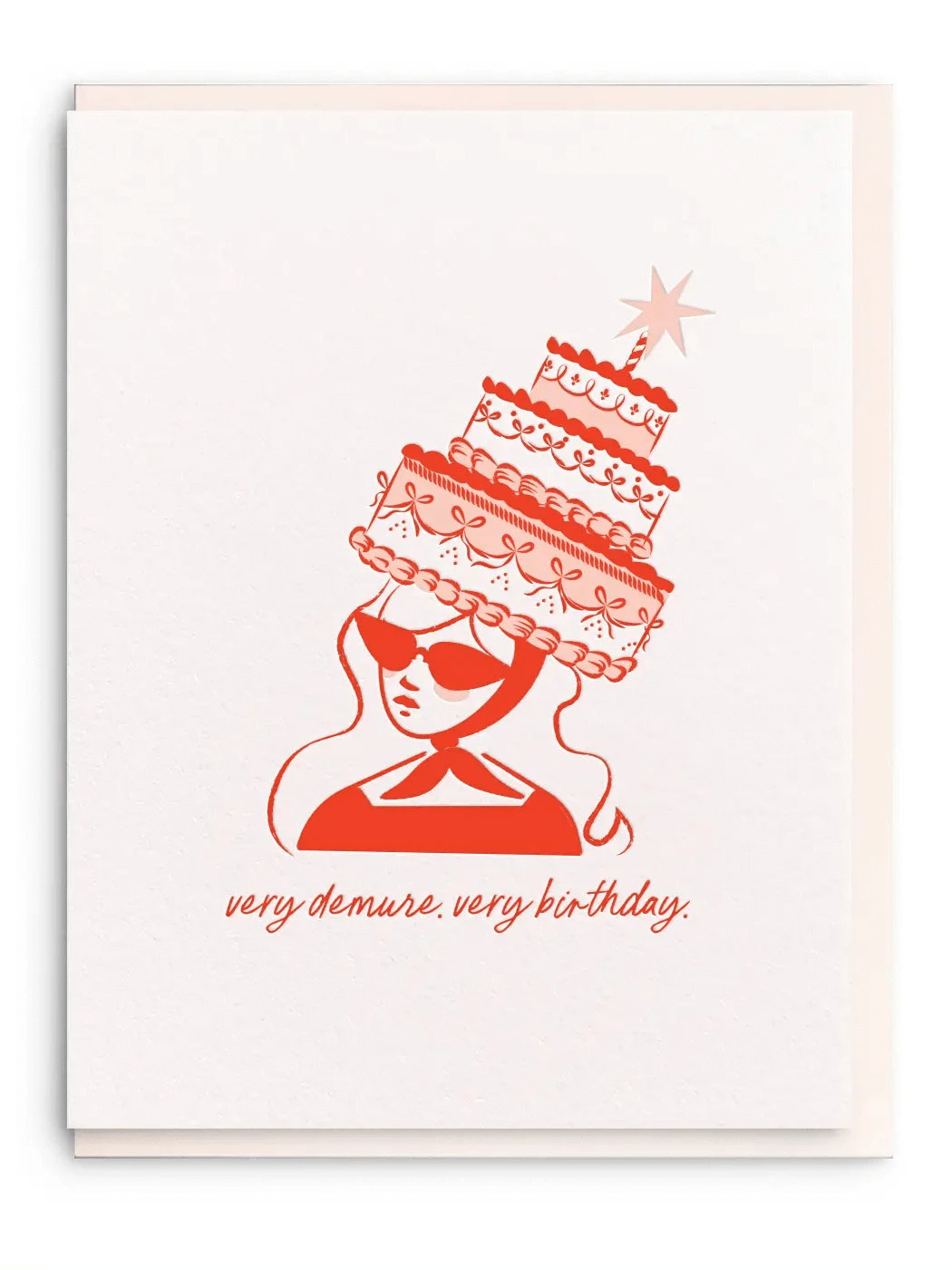 Dahlia Press Card Very Demure Birthday |  Birthday Greeting Card