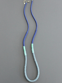 David Aubrey Necklace Cobalt and Lava Bead Long Necklace