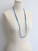 David Aubrey Necklace Cobalt and Lava Bead Long Necklace