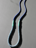 David Aubrey Necklace Cobalt and Lava Bead Long Necklace