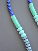 David Aubrey Necklace Cobalt and Lava Bead Long Necklace
