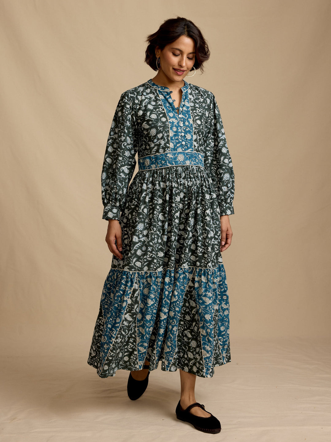 Daydress Dress Bardot Dress in Midnight Petal