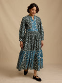 Daydress Dress Bardot Dress in Midnight Petal