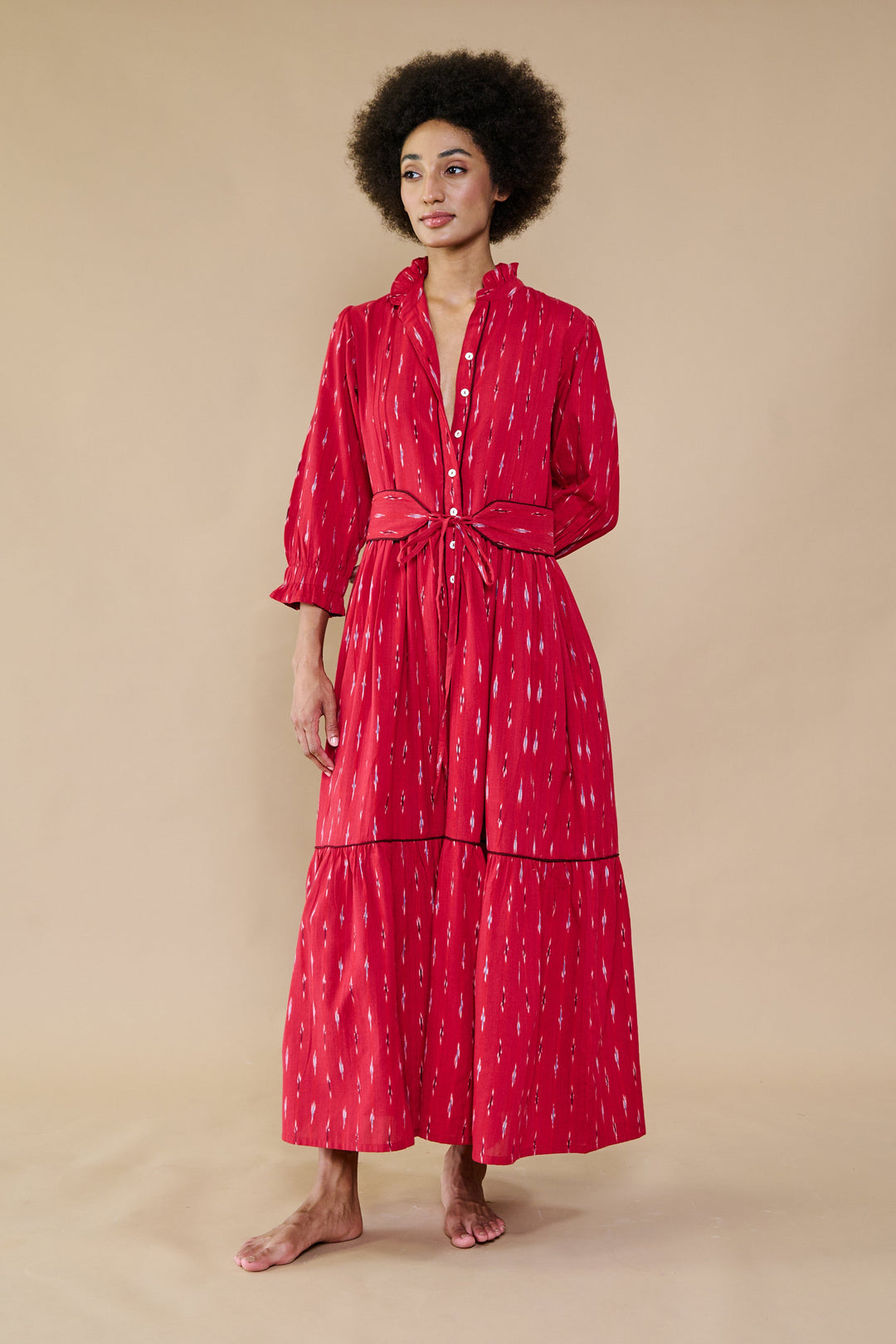 Daydress Dress Colette Dress in Red Ikat
