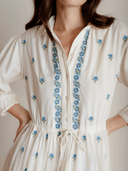 Daydress Dress Lina Dress in Aegean Embroidery