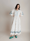 Daydress Dress Lina Dress in Aegean Embroidery