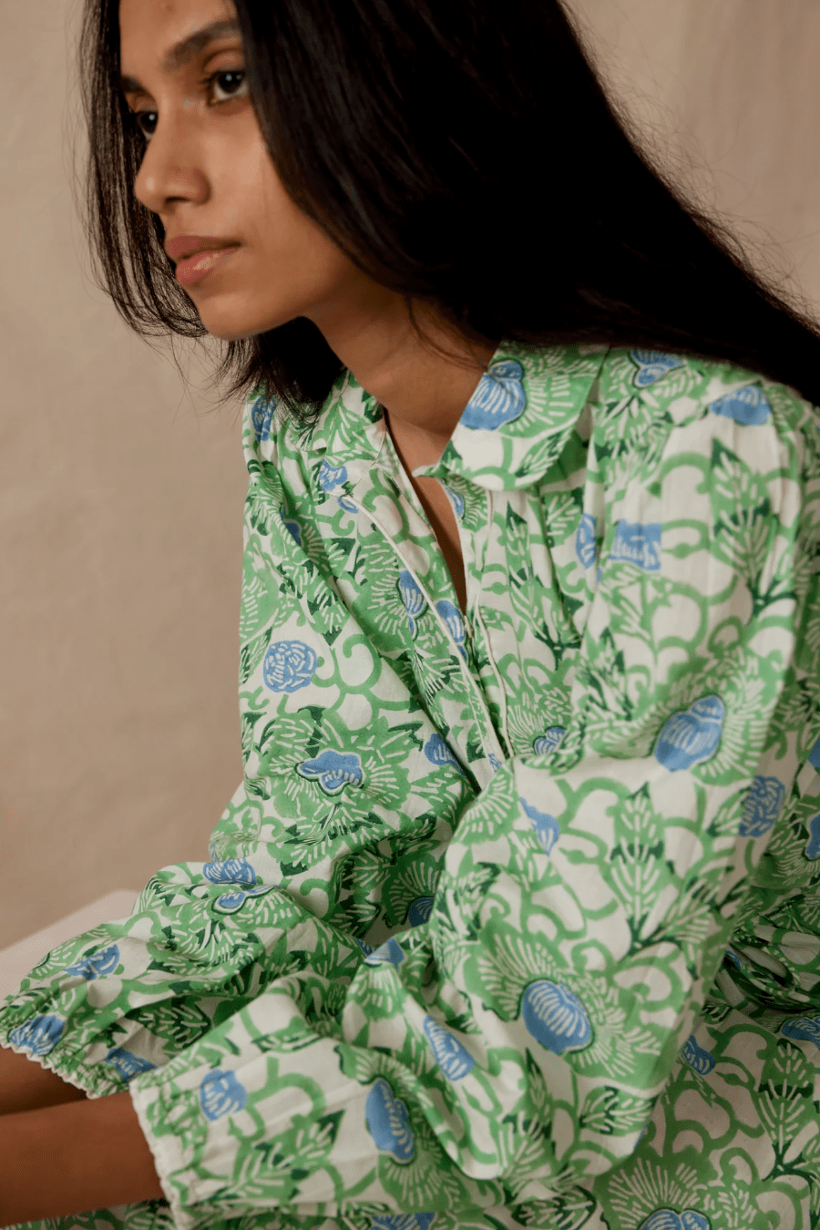 Daydress Dress Lina Dress in Emerald Kimono