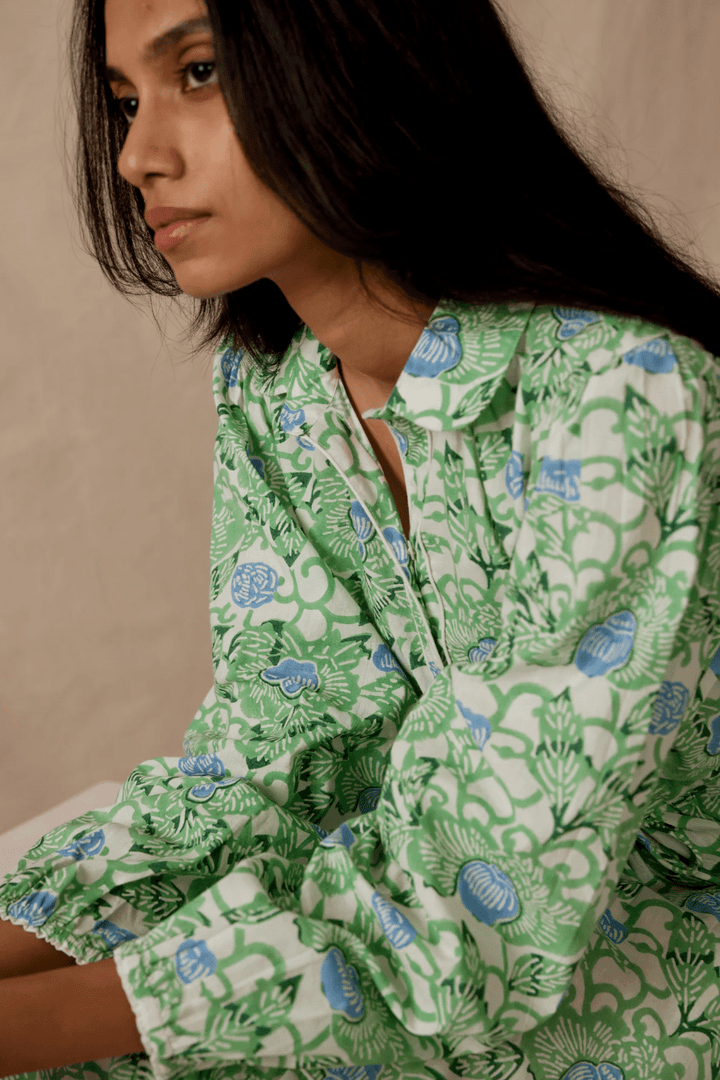 Daydress Dress Lina Dress in Emerald Kimono