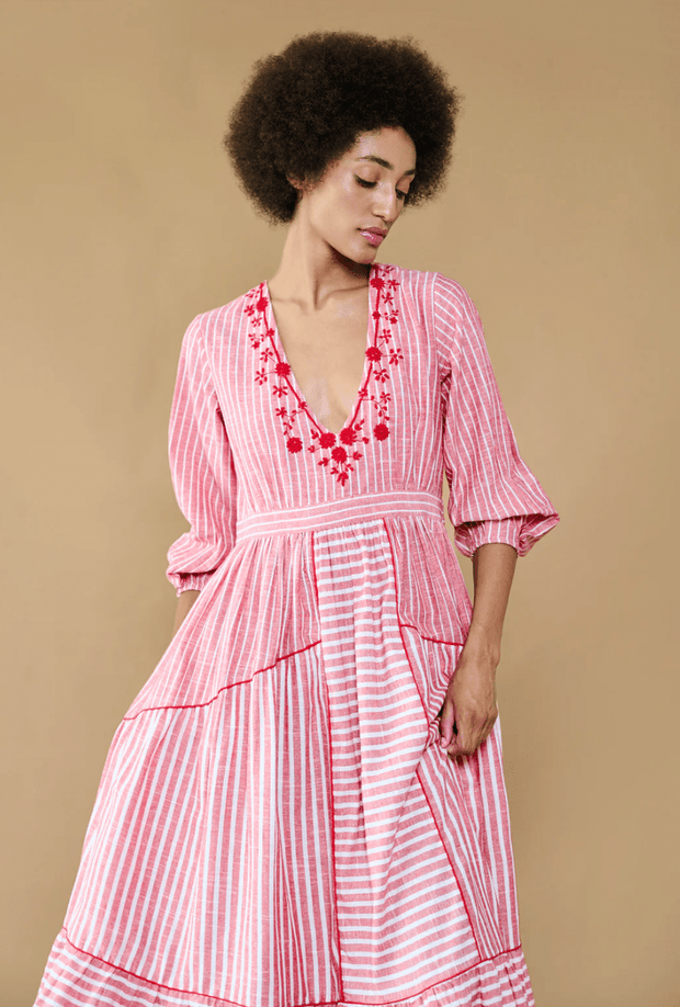 Daydress Dress Mia Dress in Red Candy Stripe