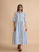 Daydress Dress Pascale Dress in Twill Stripes