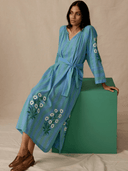 Daydress Dress Symi Kaftan in Aegean Daises
