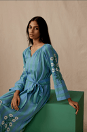 Daydress Dress Symi Kaftan in Aegean Daises