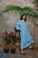 Daydress Dress Symi Kaftan in Aegean Daises