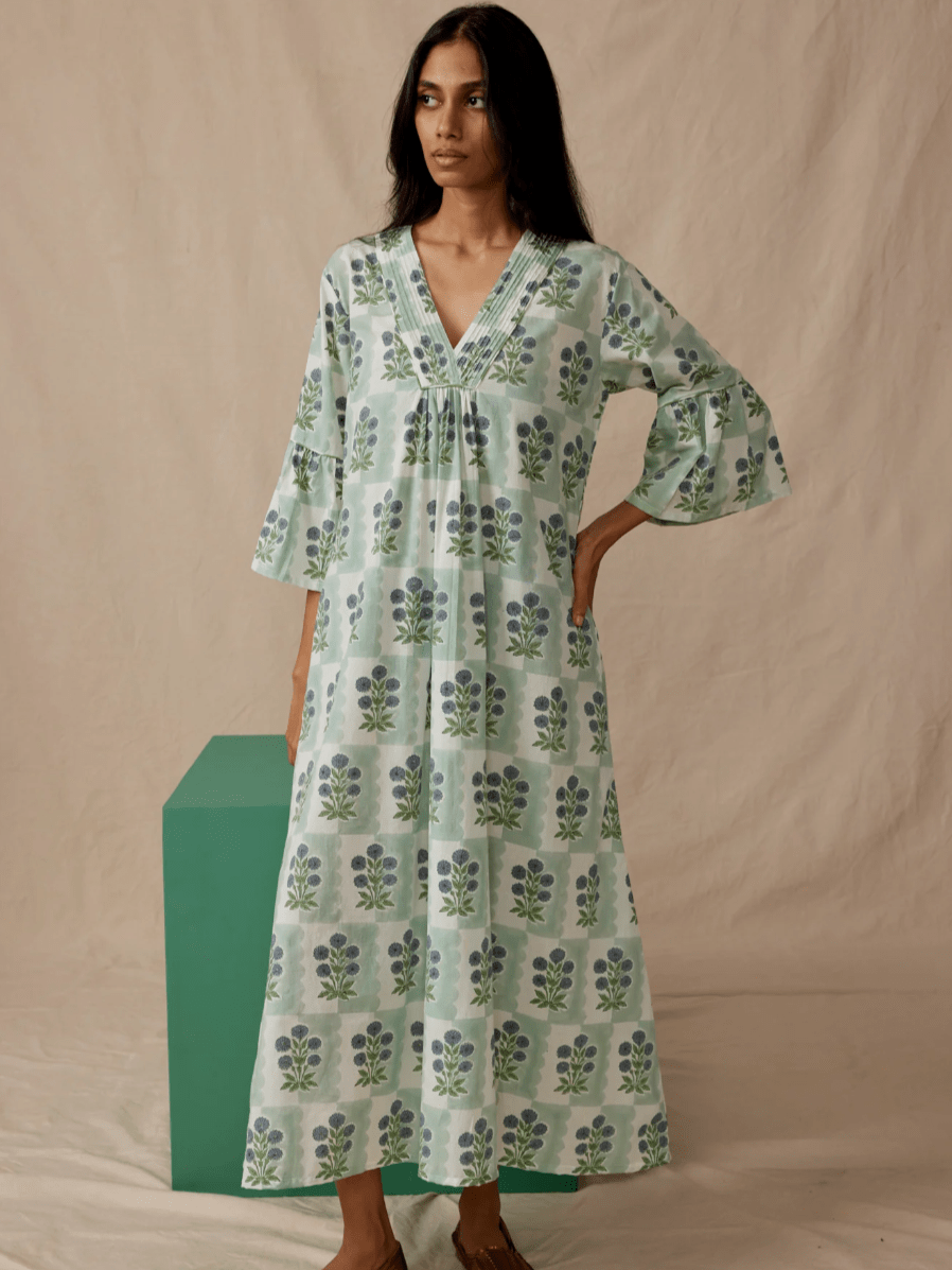 Daydress Dress Tinos Kaftan in Ice Marigold