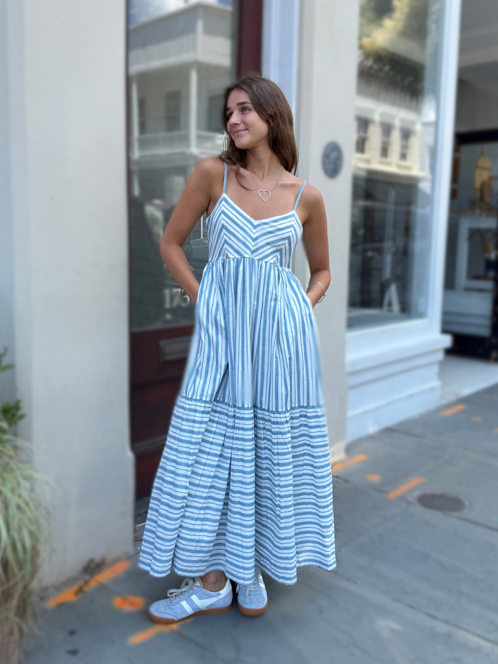 Remi Dress in Regatta Stripes