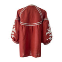 De Castro Top Small / Red The Clay Blouse