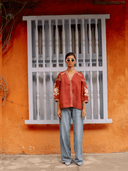 De Castro Top Small / Red The Clay Blouse