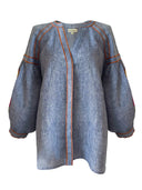 De Castro Top X-Small / Blue The Rufous Blouse