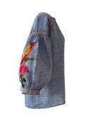 De Castro Top X-Small / Blue The Rufous Blouse