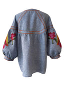 De Castro Top X-Small / Blue The Rufous Blouse