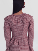De Loreta Top Calma Blouse in Vichy Red