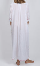 Delfina Dress Kajal Dress with Pink and Green Embroidery