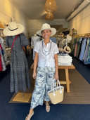 Delfina Pant Praslin Trousers in Poseidon