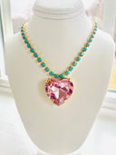 The Pink Reef Heart of the Ocean Necklace in Light Pink