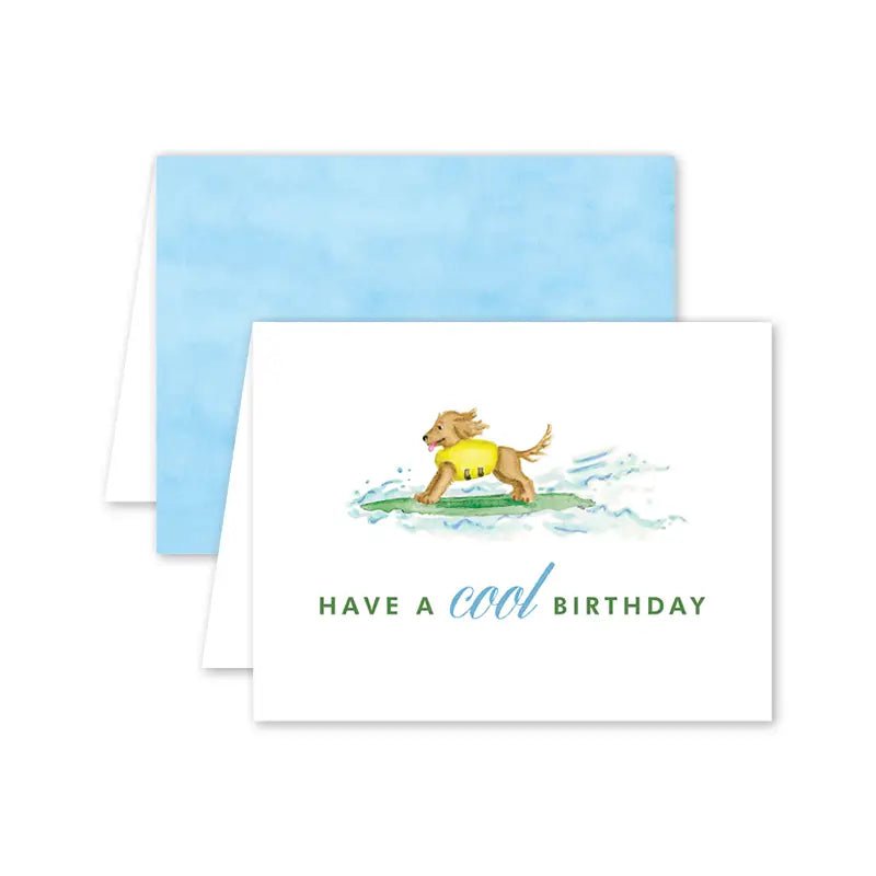 Dogwood Hill Stationary Dogwood Hill | Surf's Up Birthday Pup Card