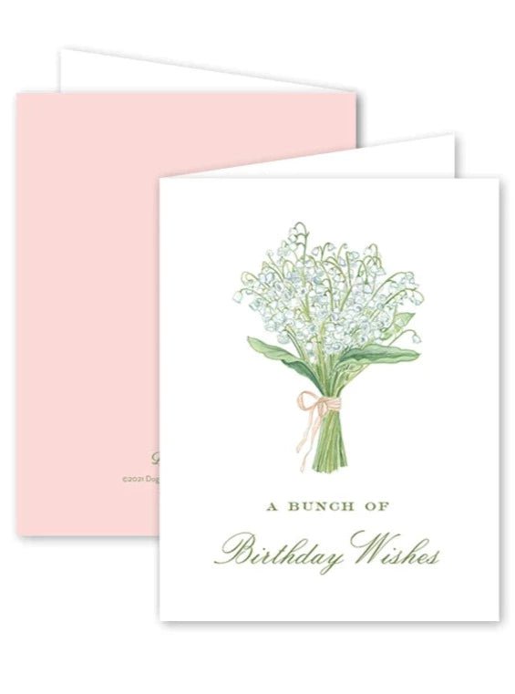 Dogwood Hill Stationary Lily of the Valley Birthday Card