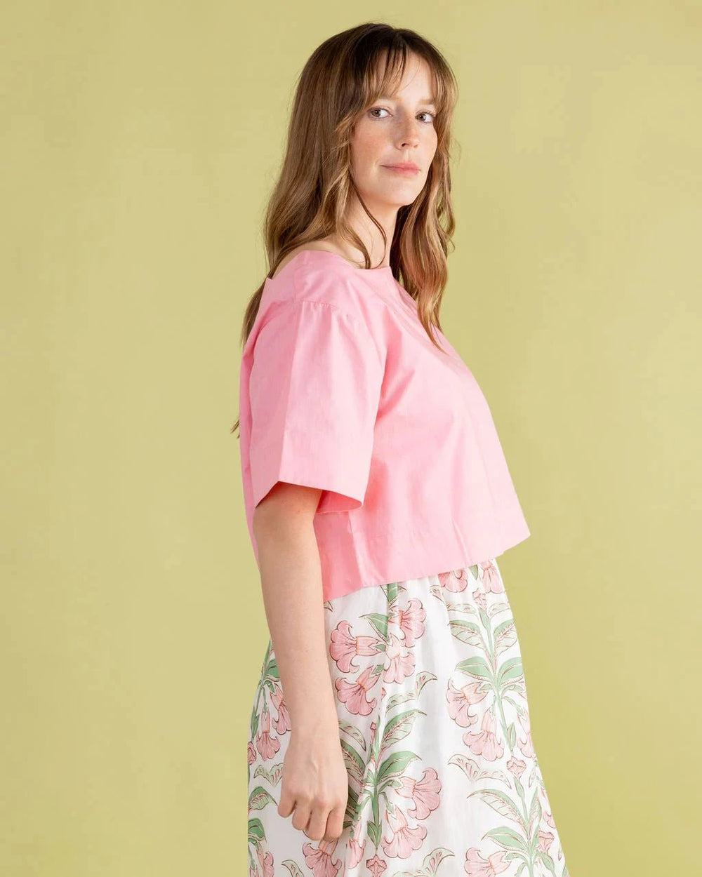 Double A Top Farah Top in Peony