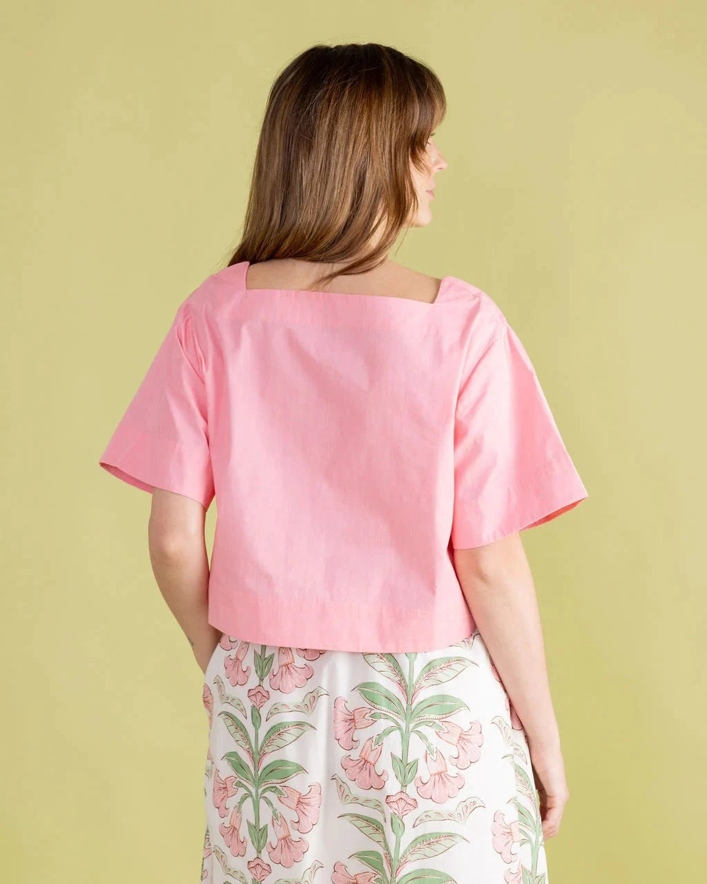 Double A Top Farah Top in Peony