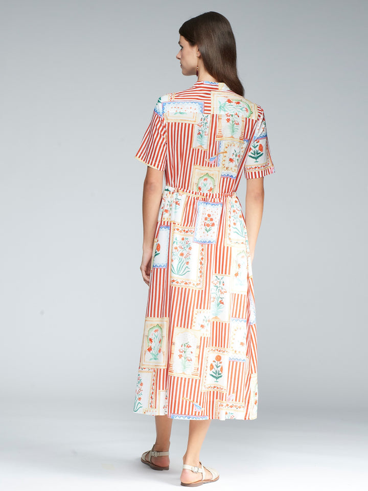 Aroa  Dress in Patchwork