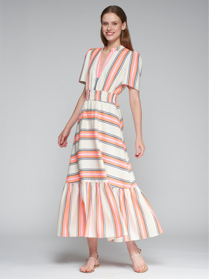 Leila Dress in Raya Stripe