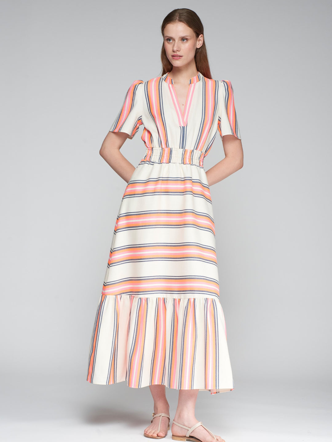 Leila Dress in Raya Stripe