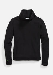 Dudley Stephens Sweater Park Slope Turtleneck in Black Vello Fleece