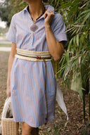Duffield Lane Dress Banks Dress in Driftwood Blue Stripe