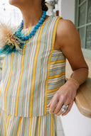 Duffield Lane Top Kensey Top in Charleston Sunset Stripe