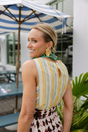 Duffield Lane Top Kensey Top in Charleston Sunset Stripe