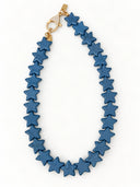 Large Star Necklace in Dusty Blue