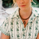 Wooden Dusk Necklace in Brown